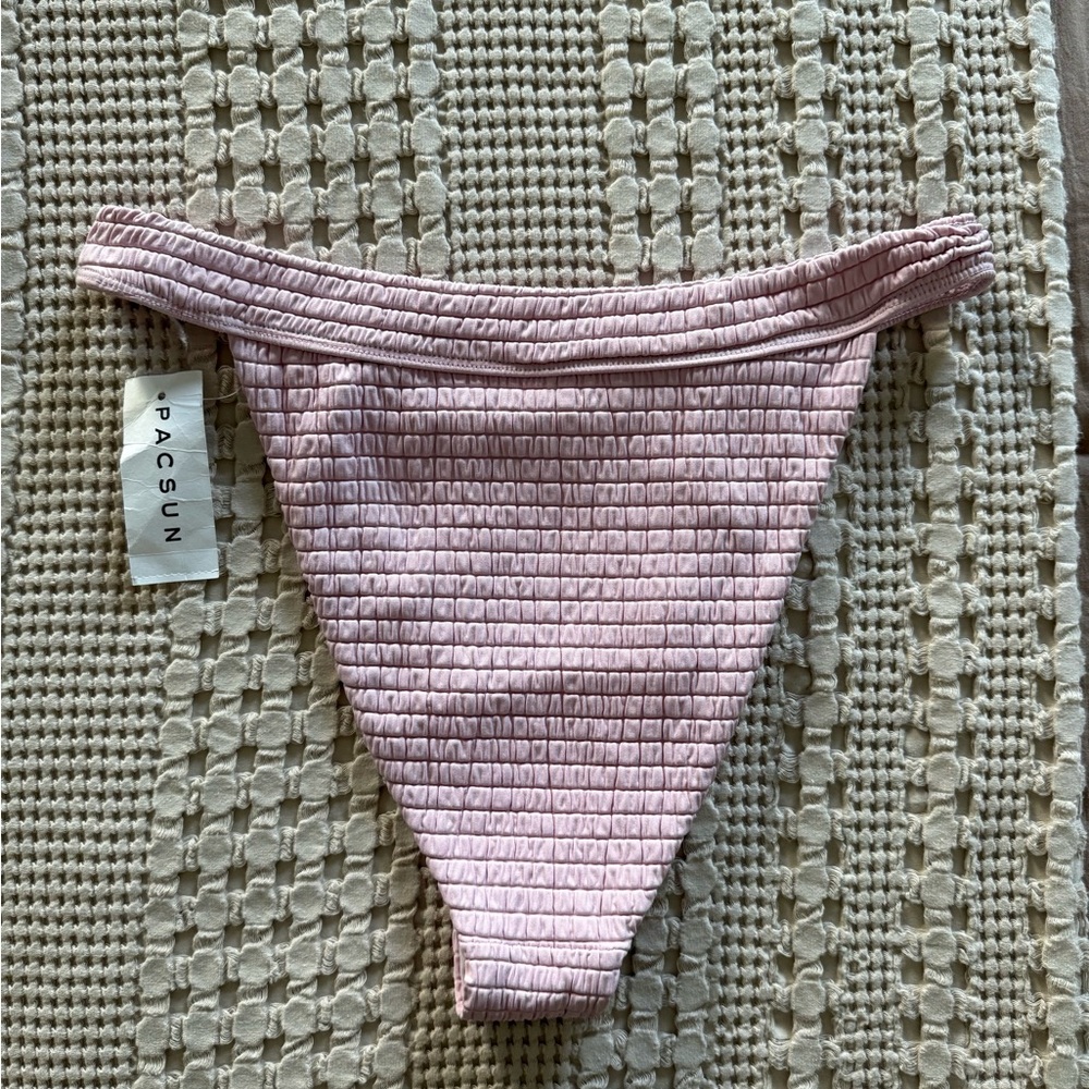 NEW PacSun Purple Textured‎ Bikini Bottom Size S - Picture 2 of 7